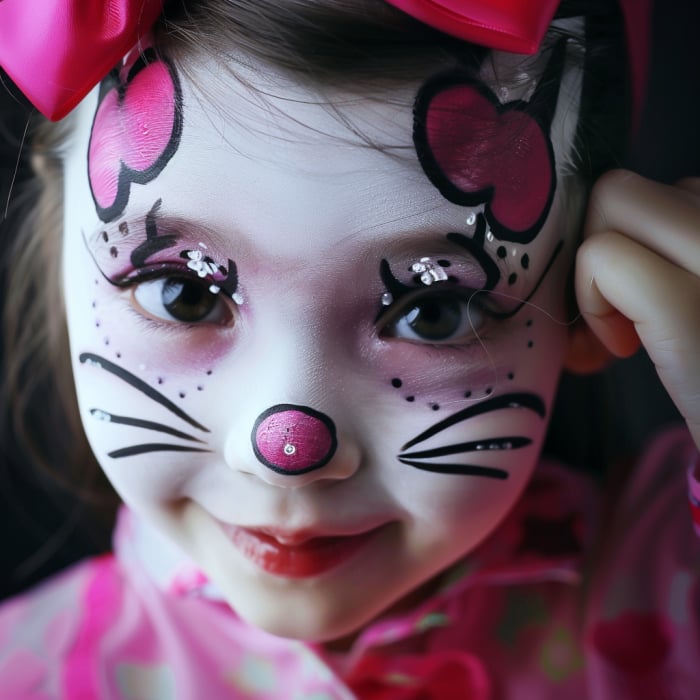 facepainting hello kitty